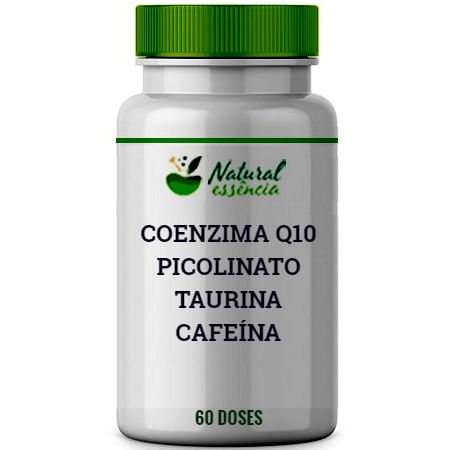Cafeina 250Mg + Picolinato De Cromo 200Mcg + Taurina 100Mg  + Coenzima Q10 20Mg